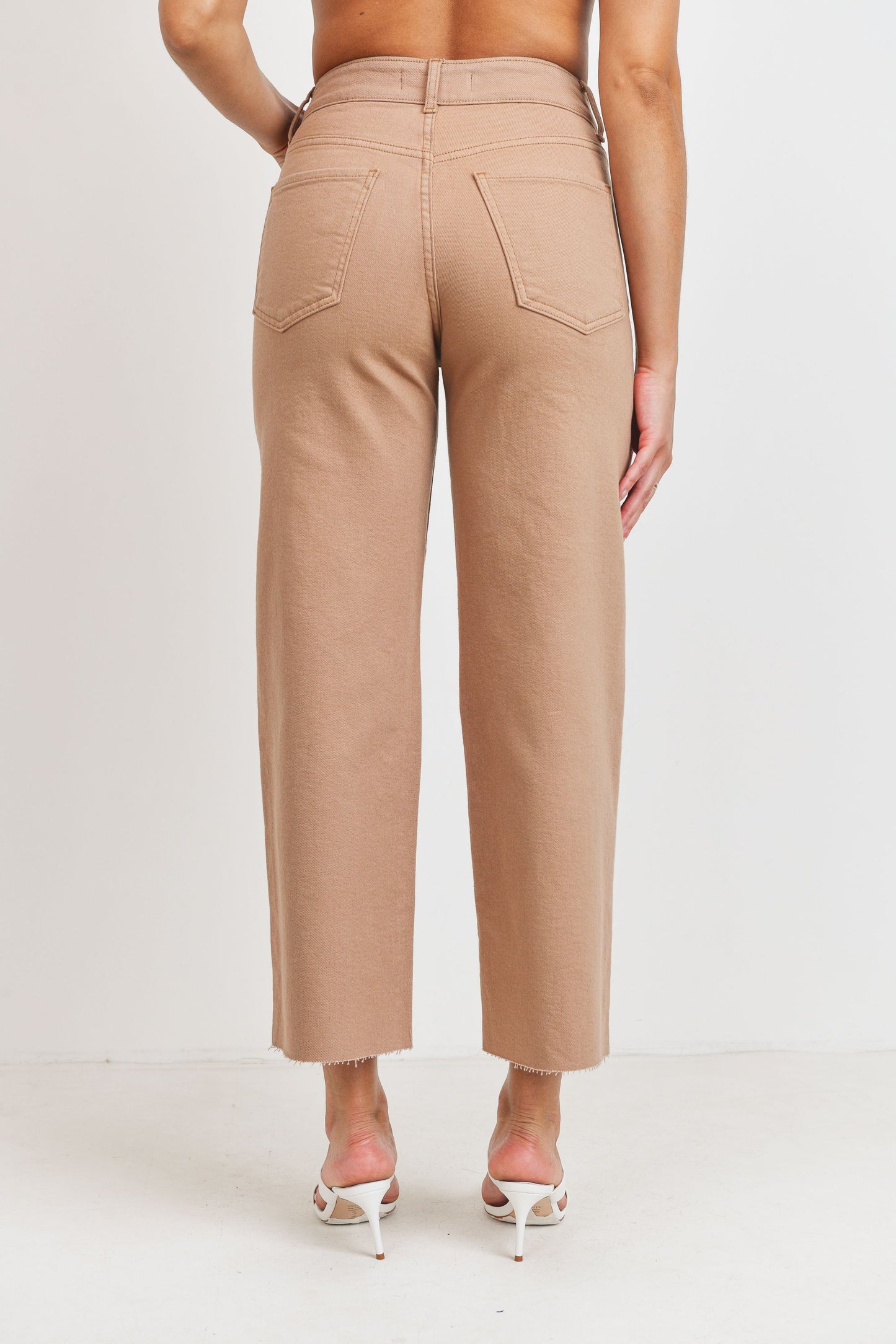 Hi-Rise Utility Wide Leg - Latte